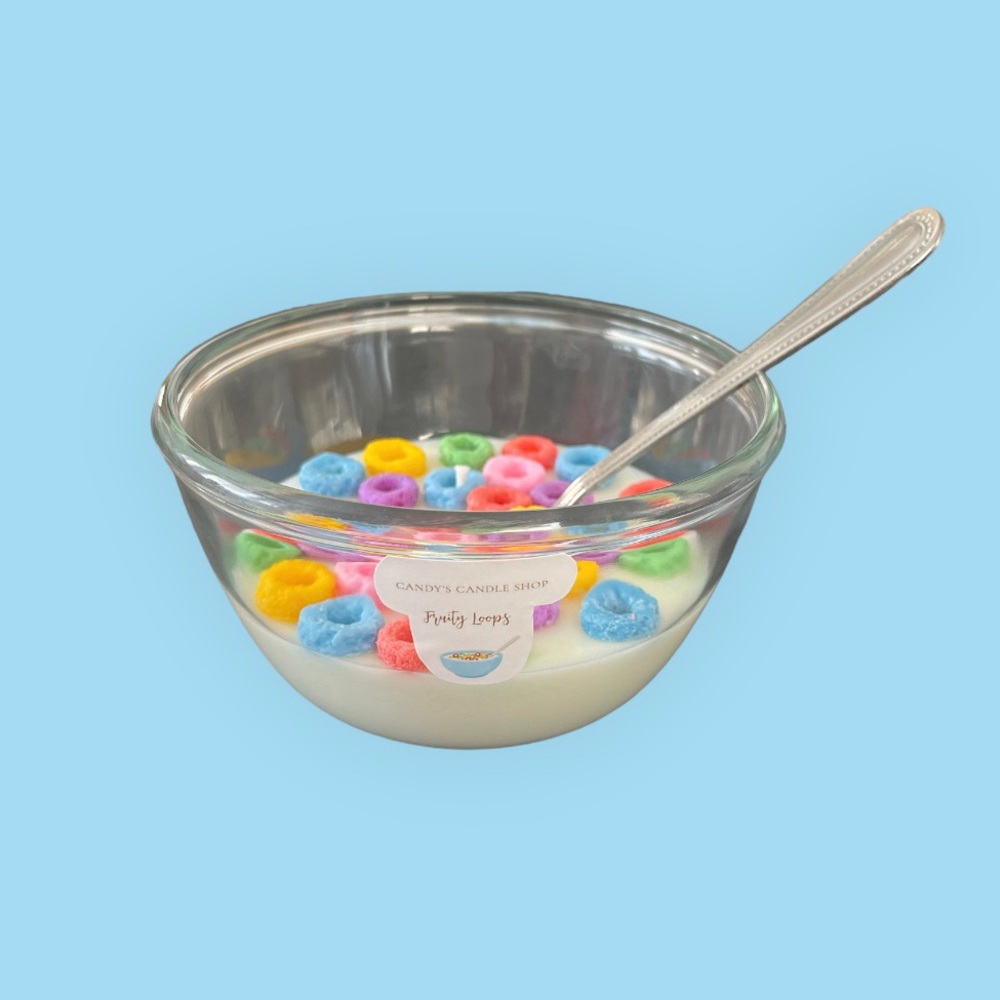 Fruity loops dessert candle
